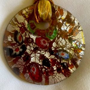 Vintage Murano Italian glass pendant necklace